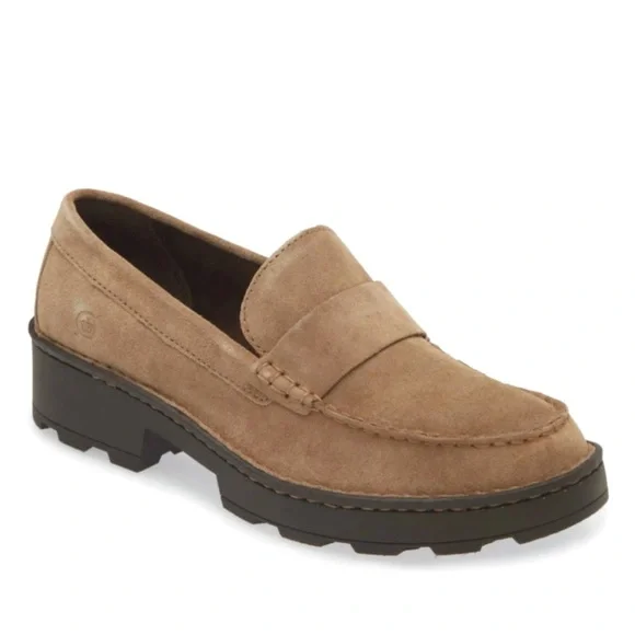 Born Celeste Suede Lug Sole Loafers Women’s Size 7M - Picture 1 of 16